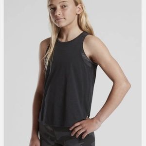 Athleta Girl Black Camo Tandem 2 in 1 Tank Top, Size XL/14